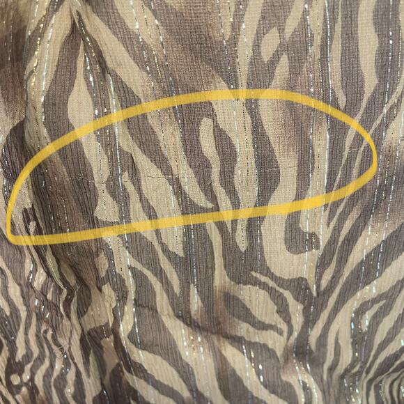 Cache Women Sheer Silk Blend Blouse Sz L - Picture 8 of 9